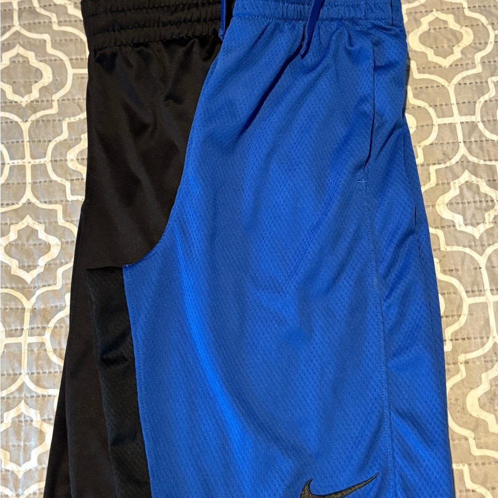 Nike Kids' Blue and Black Athletic Shorts